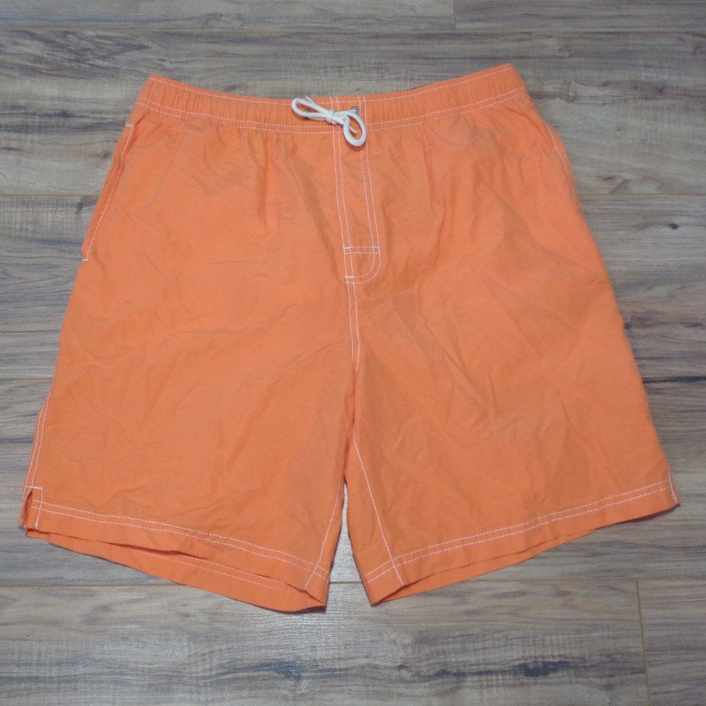 Roundtree & Yorke Size Large Orange New Men's Swim Trunks Shorts